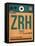 ZRH Zurich Luggage Tag 1-NaxArt-Framed Stretched Canvas