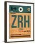 ZRH Zurich Luggage Tag 1-NaxArt-Framed Art Print