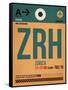 ZRH Zurich Luggage Tag 1-NaxArt-Framed Stretched Canvas