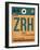 ZRH Zurich Luggage Tag 1-NaxArt-Framed Art Print