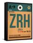 ZRH Zurich Luggage Tag 1-NaxArt-Framed Stretched Canvas