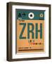 ZRH Zurich Luggage Tag 1-NaxArt-Framed Premium Giclee Print