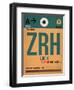 ZRH Zurich Luggage Tag 1-NaxArt-Framed Premium Giclee Print