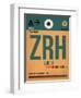 ZRH Zurich Luggage Tag 1-NaxArt-Framed Premium Giclee Print