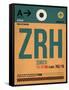 ZRH Zurich Luggage Tag 1-NaxArt-Framed Stretched Canvas