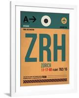 ZRH Zurich Luggage Tag 1-NaxArt-Framed Art Print