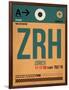 ZRH Zurich Luggage Tag 1-NaxArt-Framed Art Print