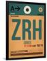 ZRH Zurich Luggage Tag 1-NaxArt-Framed Art Print