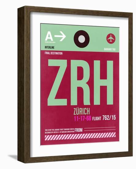 ZRH Zurich Luggage Tag 2-NaxArt-Framed Art Print