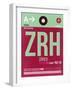 ZRH Zurich Luggage Tag 2-NaxArt-Framed Art Print