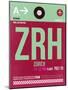 ZRH Zurich Luggage Tag 2-NaxArt-Mounted Art Print