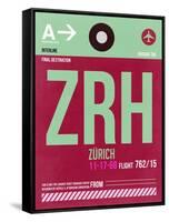 ZRH Zurich Luggage Tag 2-NaxArt-Framed Stretched Canvas