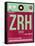 ZRH Zurich Luggage Tag 2-NaxArt-Framed Stretched Canvas