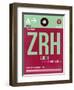 ZRH Zurich Luggage Tag 2-NaxArt-Framed Art Print