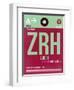 ZRH Zurich Luggage Tag 2-NaxArt-Framed Art Print