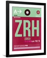 ZRH Zurich Luggage Tag 2-NaxArt-Framed Art Print