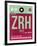 ZRH Zurich Luggage Tag 2-NaxArt-Framed Art Print