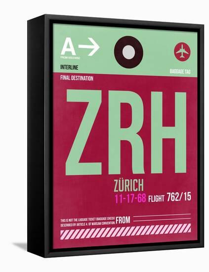 ZRH Zurich Luggage Tag 2-NaxArt-Framed Stretched Canvas