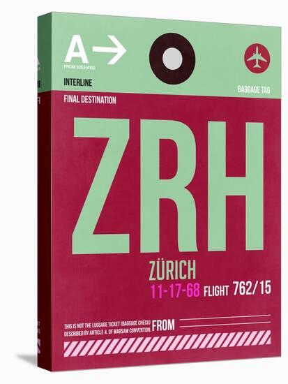 ZRH Zurich Luggage Tag 2-NaxArt-Stretched Canvas