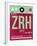 ZRH Zurich Luggage Tag 2-NaxArt-Framed Art Print