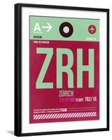 ZRH Zurich Luggage Tag 2-NaxArt-Framed Art Print