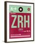 ZRH Zurich Luggage Tag 2-NaxArt-Framed Art Print