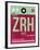 ZRH Zurich Luggage Tag 2-NaxArt-Framed Art Print