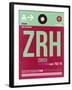 ZRH Zurich Luggage Tag 2-NaxArt-Framed Art Print