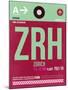 ZRH Zurich Luggage Tag 2-NaxArt-Mounted Art Print