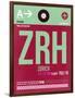 ZRH Zurich Luggage Tag 2-NaxArt-Framed Art Print