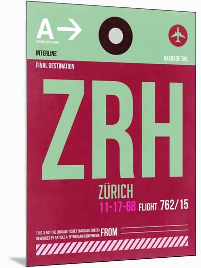 ZRH Zurich Luggage Tag 2-NaxArt-Mounted Art Print