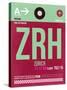 ZRH Zurich Luggage Tag 2-NaxArt-Stretched Canvas