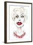 Zsa Zsa Gabor, Hungarian-American actress 6 February 1917 - 18 December 2016-Neale Osborne-Framed Giclee Print