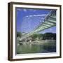 Zubizuri Curved Pedestrian Bridge Over Bilbao River, Bilbao, Pais Vasco (Vizcaya), Spain, Europe-Christopher Rennie-Framed Photographic Print