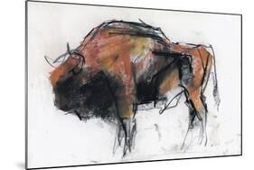 Zubre, Bialowieza-Mark Adlington-Mounted Giclee Print