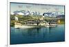 Zürichsee, Salondampfer Stadt Rapperswil, Alpen-null-Framed Photographic Print