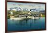 Zürichsee, Salondampfer Stadt Rapperswil, Alpen-null-Framed Photographic Print