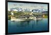 Zürichsee, Salondampfer Stadt Rapperswil, Alpen-null-Framed Photographic Print