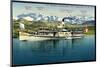 Zürichsee, Salondampfer Stadt Rapperswil, Alpen-null-Mounted Photographic Print