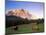 Zugspitze and Barns at Dusk, Wetterstein, Austrian Alps, Austria, Europe-Jochen Schlenker-Mounted Photographic Print