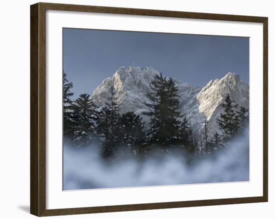 Zugspitze, Lake Eibsee, Werdenfelser Land, Garmisch-Partenkirchen, Bavaria Germany-Martin Zwick-Framed Photographic Print