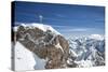 Zugspitze Mountain Top with Snow in Winter, Bavarian Alps, Germany-Sheila Haddad-Stretched Canvas