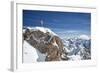 Zugspitze Mountain Top with Snow in Winter, Bavarian Alps, Germany-Sheila Haddad-Framed Photographic Print