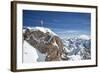 Zugspitze Mountain Top with Snow in Winter, Bavarian Alps, Germany-Sheila Haddad-Framed Photographic Print