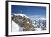 Zugspitze Mountain Top with Snow in Winter, Bavarian Alps, Germany-Sheila Haddad-Framed Photographic Print