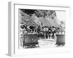 Zulu 'Boys' Working at De Beers Diamond Mines, Kimberley, South Africa, C1885-null-Framed Photographic Print