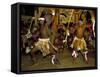 Zulu Cultural Show Near Eshowe, Saakaland (Shakaland), South Africa-Alain Evrard-Framed Stretched Canvas