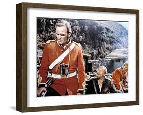 Zulu, Stanley Baker, Michael Caine, 1964-null-Framed Photo