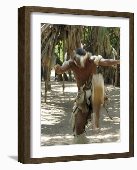 Zulu Tribal Dance Group, Dumazula Cultural Village, South Africa, Africa-Peter Groenendijk-Framed Photographic Print