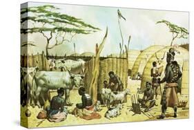 Zulu Village-James Edwin Mcconnell-Stretched Canvas